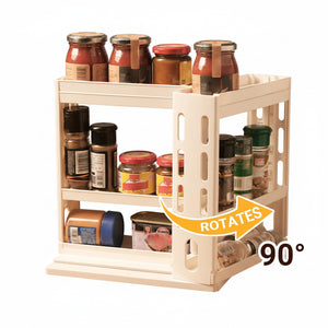 4-tier foldable spice rack organizer