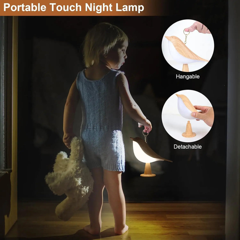 Smart Bird Touch Control LED Table Lamp – Rechargeable Decorative Night Light for Bedroom, Living Room & Home Décor